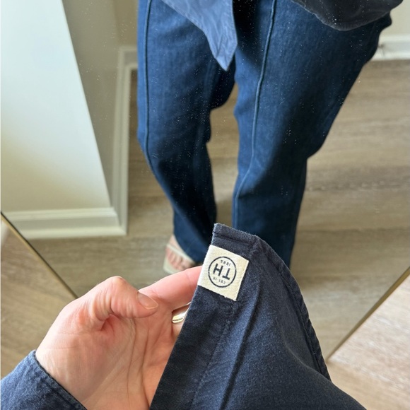 Tommy Hilfiger Oversized whiteblue pink Button down boyfriend shirt men’s size L - Picture 6 of 10